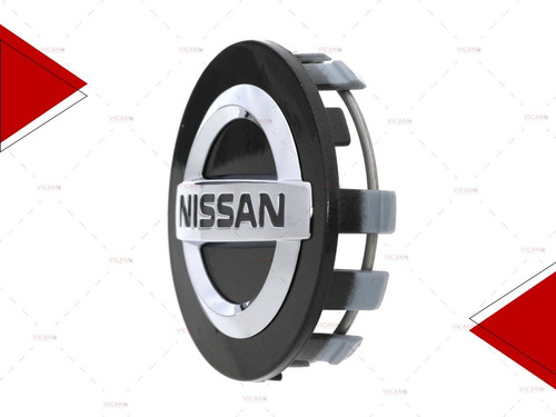 Par De Centros De Rin Nissan Maxima 2004-2006 Negro 56 Mm Foto 3