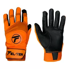 Guanteletas De Bateo Beisbol, Guante Naranja/negro, Premium