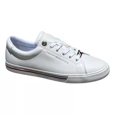 Tenis Tommy Hilfiger Blanco Dama Clasico Fw0fw04957 