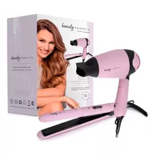 Set De Viaje Secador 1200w + Planchita Beauty Pampita 