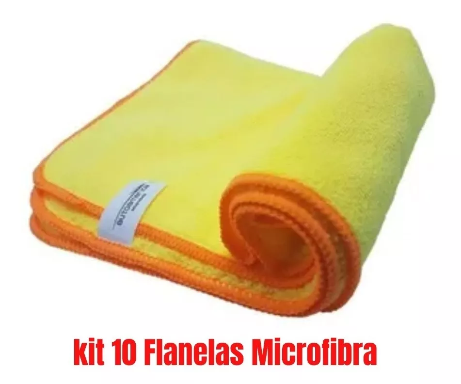 10 Flanelas Microfibra 60x40 350 Gsm Frete Grátis 