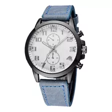 Reloj De Pulsera De Cuarzo Para Hombre Cuero Original 9579