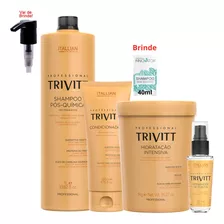 Trivitt Shampoo+condicionador+hidratação+reparador De Pontas