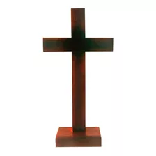 Cruz Crucifixo Mesa Em Madeira Sem Imagem 29,5 Cm