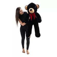 Urso Teddy Pelúcia Gigante 90cm Laço Varias Cores 