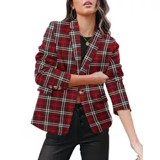 Blazer Casual Con Bolsillos Para Mujer