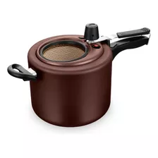 Panela De Pressão 4,5 Litros Visor Grande Chocolate Mta9195