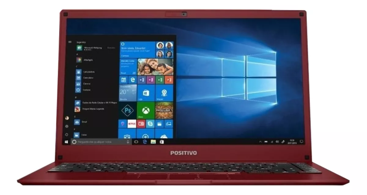 Notebook Positivo Motion Plus Q464b Vermelha 14 , Intel Atom 4gb De Ram 64gb Ssd, Intel Hd Graphics 1366x768px Windows 10 Home