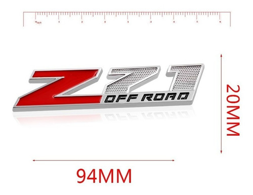 Emblema Z71 Off Road Rojo Chevrolet Pick Up Silverado Foto 4