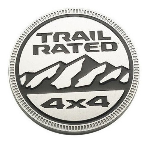 Emblema Trail Rated 4x4 Cromo Para Jeep Wrangler Tj Yj Jk Foto 3