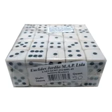 50 Jogo De Dados 20mm (2cm) - Euclides Jordão C/ Cor Branco