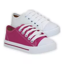 Kit Tenis Infantil Meninas Lona Kids Confortavel Leve