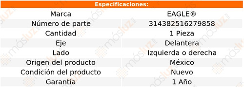 (1) Base Amortiguador Del Izq/der Honda Crx 1.5l 4 Cil 88/91 Foto 3