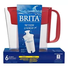 Jarra Brita Metro Pitcher Roja 1 Filtro Sistema De Filtrado