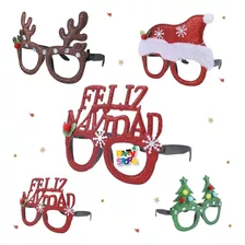 Party Store - X 5 Lentes Modelos Navideños -cotillon Navidad