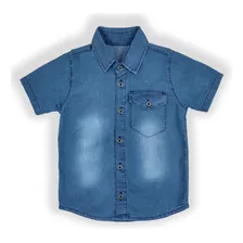 Camisa Jeans De Menino Infantil Overshirt