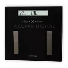 Balanza De Baño Digital Personal 180kg Vidrio Negra