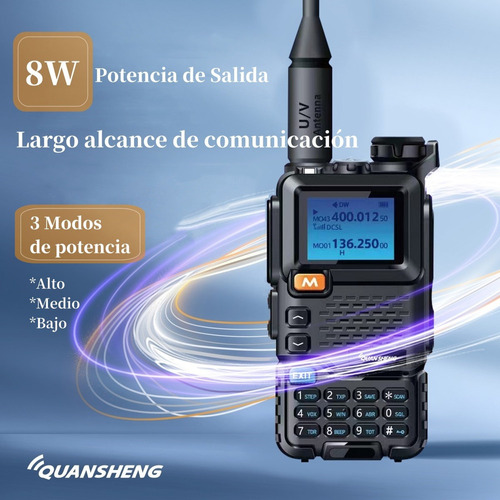 Radios De Comunicacin Walkie Talkie 8w Uhf/vhf Amfm 3800mah Foto 3