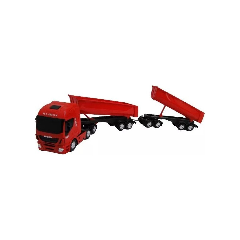 Caminhao Brinquedo Iveco S Way Hi Way Bau Dolly 9 Eixo Carga