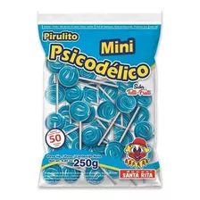 Pirulito Mini Psicodélico Azul Tutti Frutti 250g Santa Rita