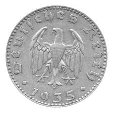 Moneda Nazi 1935 50 Reichspfennig 14
