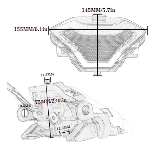 Foco Integrado Led Yamaha Mt03 Mt 03 R3 R3a R 3 A Mt07 V2 Foto 5