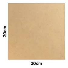 Chapa Mdf Cru 3mm Placa Quadro Artesanato 20x20cm - 30und