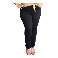 Calça Skinny Plus Size Preta Cambos Tamanhos Especiais Fem 