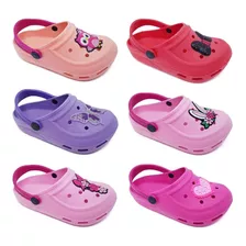 4 Pares Sandália Babuche Infantil Estampas Menina Menino K10