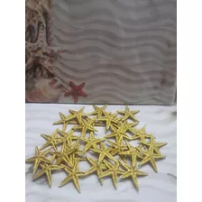 Estrela Do Mar 5cm De Resina Dourada 24pçs + Brindepromoçao