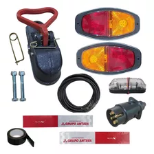 Kit Elétrico Carretinha Reboqu Munheca Lanterna Canoinha Led