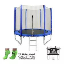 Trampolin Brincolin Rudo 10ft 3 M Y Calcetines Color Azul Color De La Lona De Salto Negro Color Del Cobertor De Resortes Azul