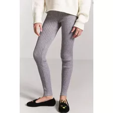 Leggings Grises Acanalados Forever 21 Super Stretch