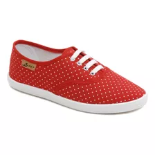 Zapatilla De Lona Estampada Con Cordones - Dama - Lady's