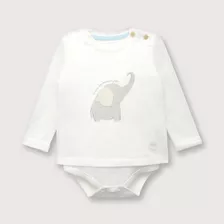 Body De Niño Polera Gris (rn A 09m)