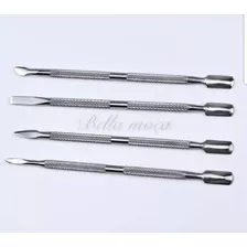 Kit Com 4 Espátula Para Unhas Inox Manicure Pé Mão 