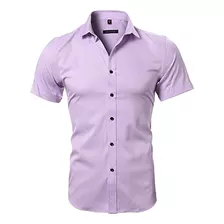 Camisa Social Masculina De Bambu, Manga Comprida, Camiseta M