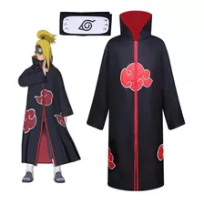 Naruto - Akatsuki Nube Roja Túnica Cos Ropa + Diadema