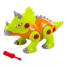 Dinossauro De Brinquedo Triceratops - Com Som E Desmontável