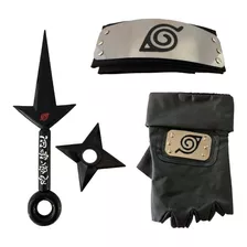 Kit Bandana Naruto Aldeia Da Folha E Luva De Couro Kakashi