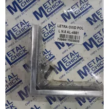 Letra L 7,5cm Aço Polido - Metal Chick - Cod: Al-4551