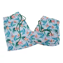 Kit Casal Namorado Tactel Estampado Floral Verde