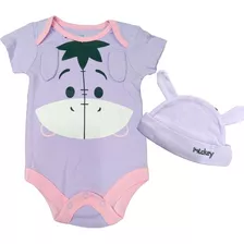 Disney Baby Body Y Gorro Morado Importado