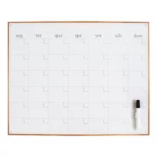 Painel Planner Calendário Mês Magnético 40x50cm + Caneta