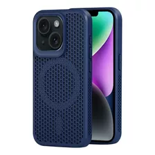 Capa De Dissipação Azul Escuro Para iPhone 14 Plus