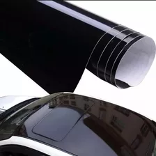 Vinilo Adhesivo Negro S/vidro Ploteo Auto Negro Brillo X M2