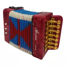 Sanfona Infantil Acordeon Vermelho 7 Teclas