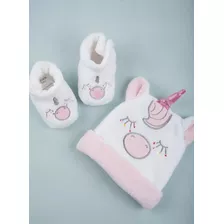 Set De Gorra Y Pantuflas Oso Panda Ropa Bebe, Niño O Niña