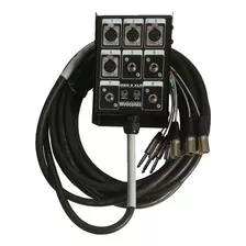 Multicabo Medusa 8 Vias 4 Xlr E 4 P10 Estéreo, 10 Metros 