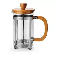 Cafetera Prensa Francesa A Embolo Vidrio Bamboo Grande 800ml